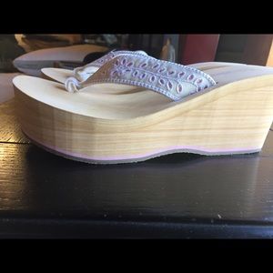 Skechers Cali Flip-Flops, Wedge Sole, Sz 6.5